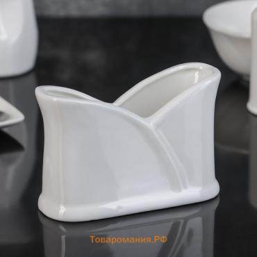 Салфетница Magistro «Бланш», 11.5×5×8 см, фарфор, белая