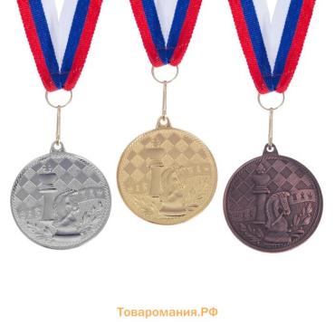 Медаль бронза «Шахматы», d=4 см, с лентой