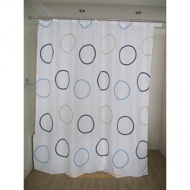 Штора для ванных комнат Ring, цветная, 180x200 см