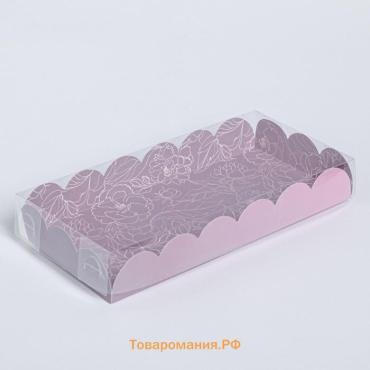 Коробка для печенья, кондитерская упаковка с PVC крышкой, Do what you love, 21 х 10.5 х 3 см