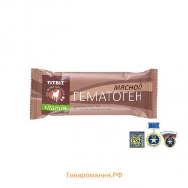 Гематоген Titbit мясной для собак, витаминный, 35 г