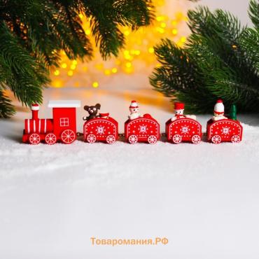 Декор новогодний «Сказочный поезд», 23×5×2 см, МИКС
