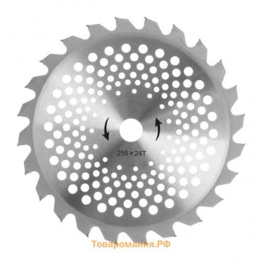 Нож для триммера ТУНДРА, 255 х 25.4 мм, 24 зуба