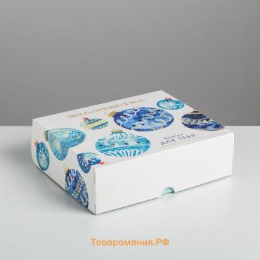 Упаковка для кондитерских изделий «Новогодние шары», 20 х 17 х 6 см