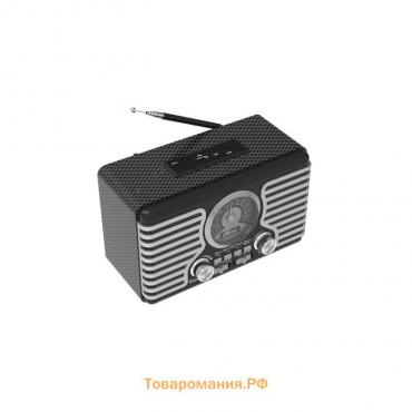 Радиоприемник RITMIX RPR-095, 220 В, Вт. IEC, USB, Jack 3.5, microSD, серебристый