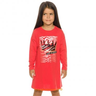 Платье для девочек, рост 86 см, цвет красный