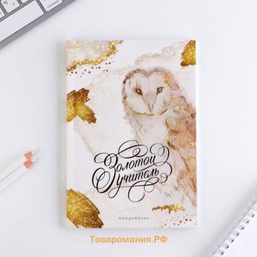 Ежедневник в мягкой обложке «Золотой учитель», формат А5, 80 листов