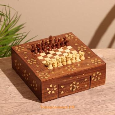 Шахматы дорожные, 20.5×20.5×7 см, дерево шишам