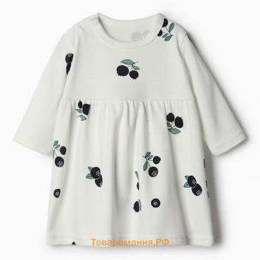 Платье Bloom Baby Черники с дл. рукавом, р. 86 см, молочный