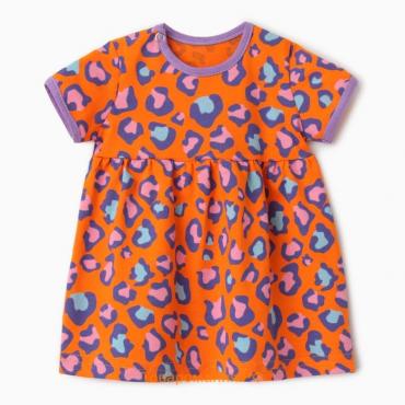 Платье Bloom Baby Лео с кор. рукавом, р. 62 см, оранжевый