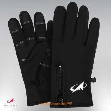 Перчатки РОСКОСМОС х ONLYTOP, р. L-XL, чёрные