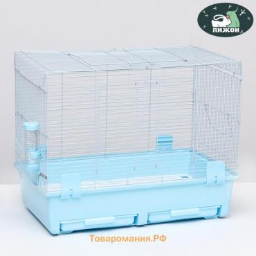 Клетка для грызунов с выдвижными поддонами 60 х 35 х 47 см, синяя